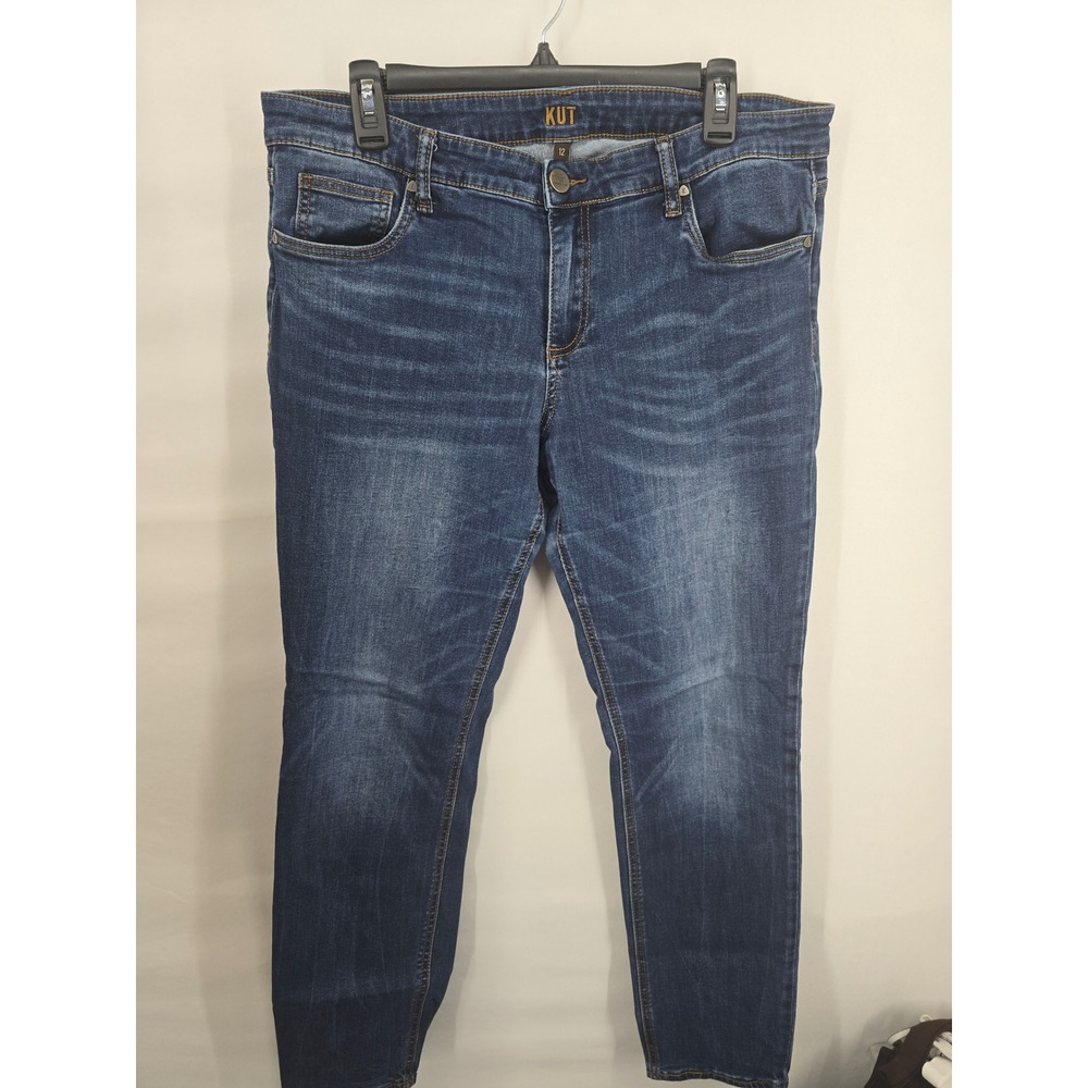 Kut from the Kloth Diana Skinny Jeans Dark Wash Denim Blue Womens 12 2058